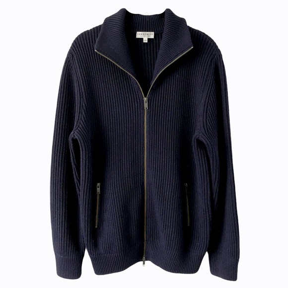 ARITZIA Community Knit Wool Zip Up Cardigan L